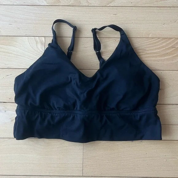 OFFLINE by Aerie True Black Real Me Lace Up Back Sports Bra - Picture 5 of 9